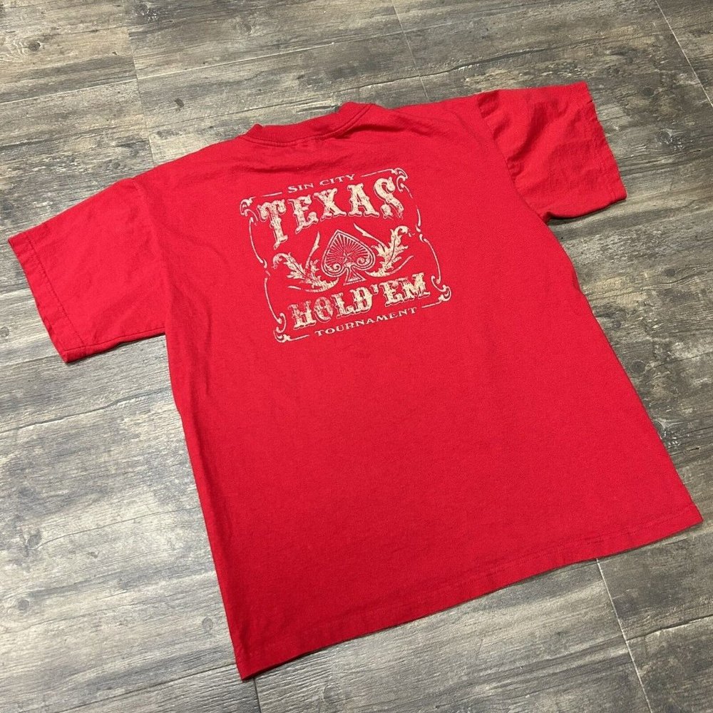 Vintage Aeropostale Tshirt Men Size Large Texas Hold’Em Sin City Tournament